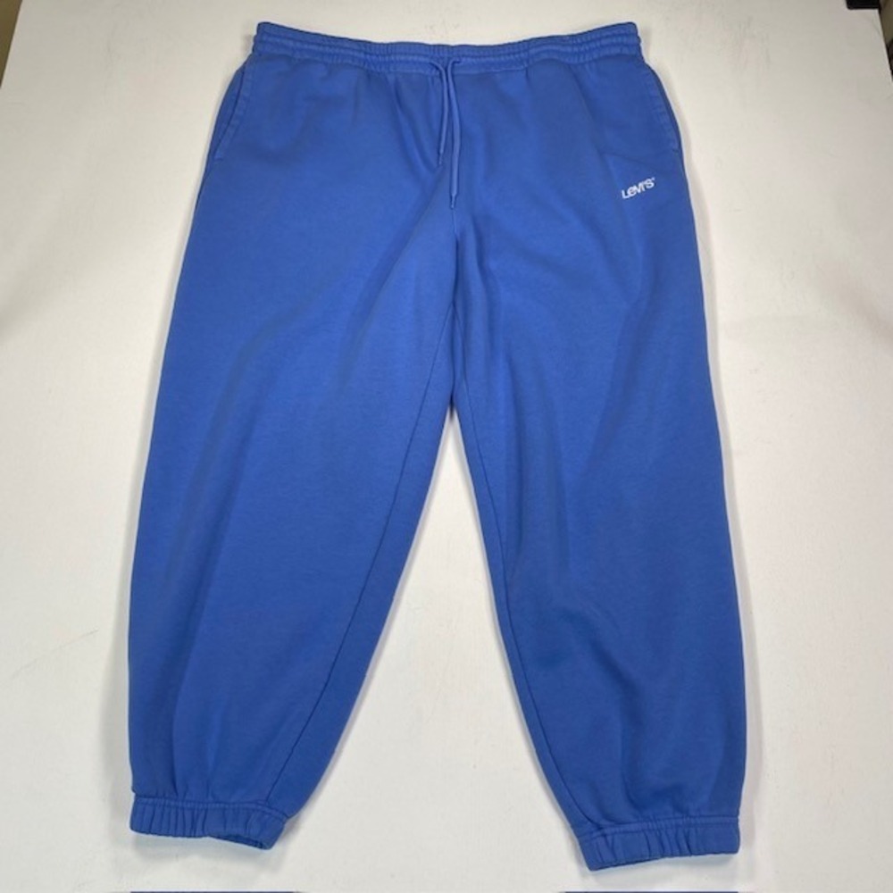 Levis Mens XXL Blue Fleece Jogger Sweatpants Elastic Waist A0937-0005